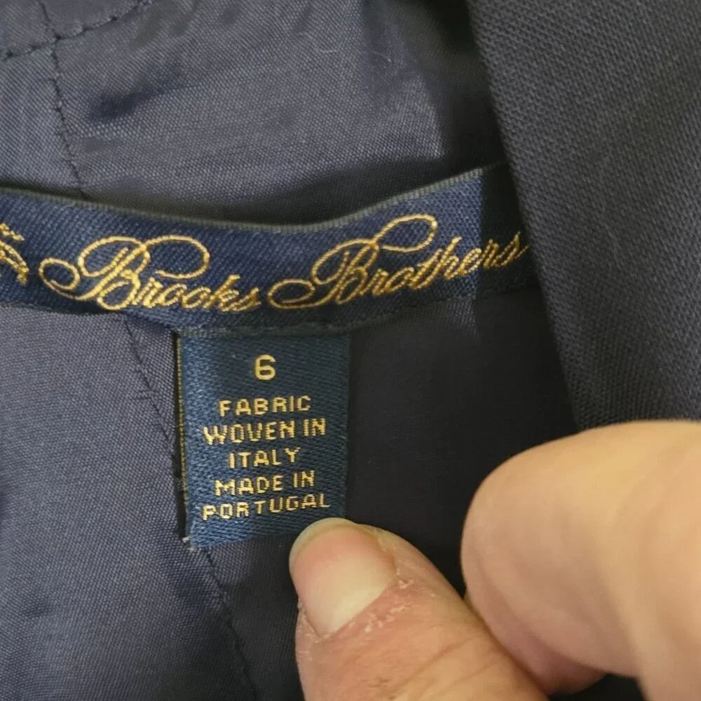 Lanificio Di Tolligno Brooks Brothers The Essential Stretch Sheath Dress Navy Si - Picture 7 of 10